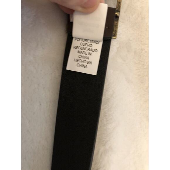 Universal Thread Womens Belt XL Brown Pilgrim Reversible Square Buckle NEW - Picture 4 of 7